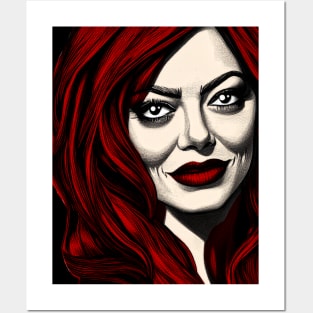 Emma Stone Cartoon Posters and Art